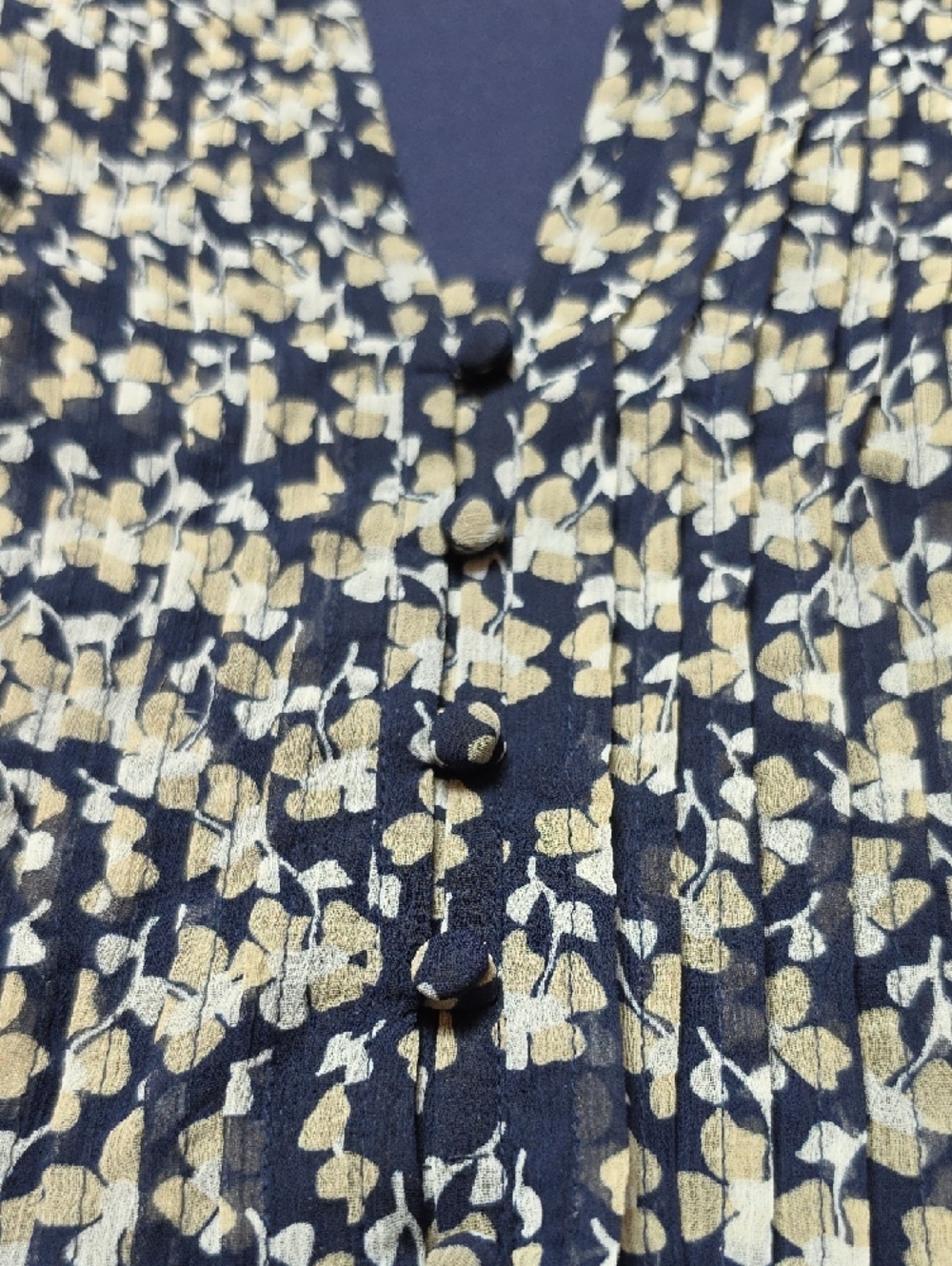 MSK | NWT Plus Size Navy Blue Ditsy Floral V-Neck Tie-Waist A-Line Dress | 16 - Picture 8 of 12